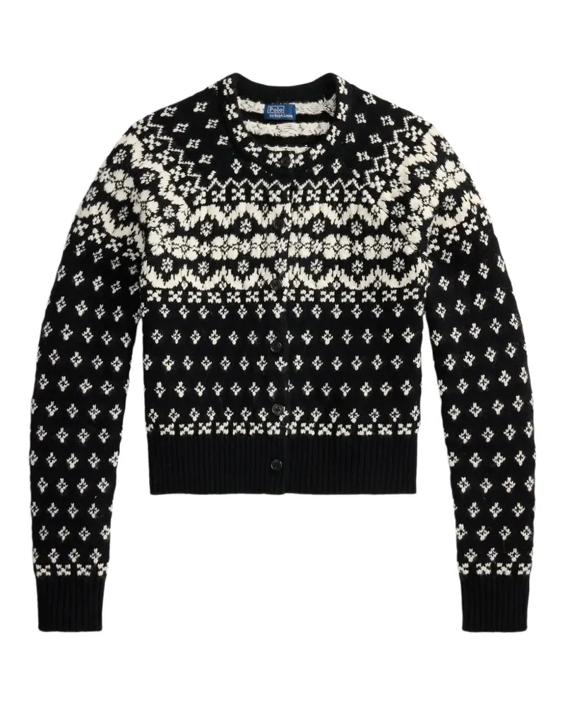 Ralph Lauren Cardigan mit Fair-Isle-Muster - Schwarz Schwarz