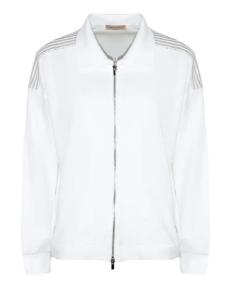 Purotatto cotton zip-up sweatshirt - Weiß Weiß