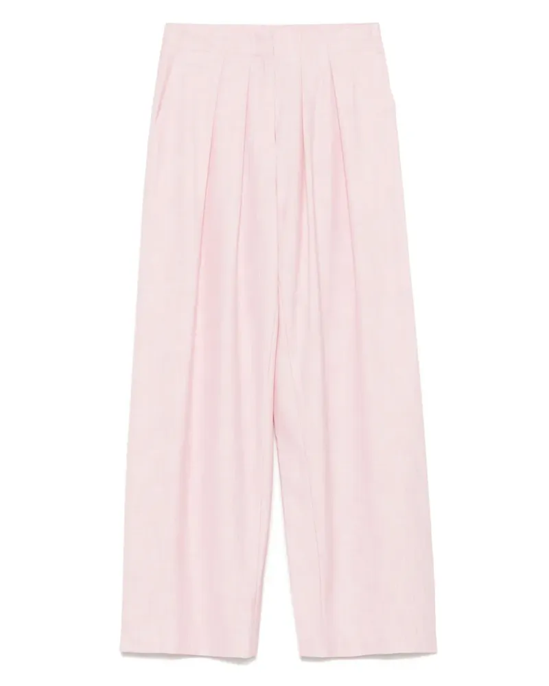 Maje Hose mit Bundfalten - Rosa Rosa