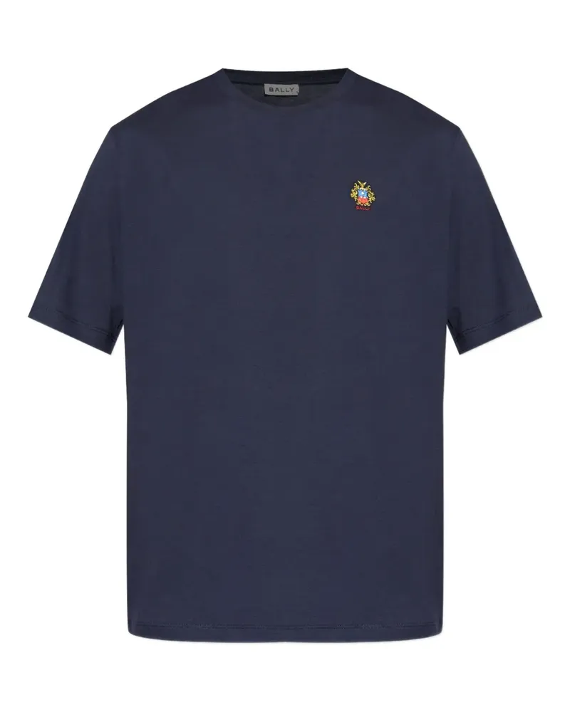 Bally T-Shirt mit Logo-Stickerei - Blau Blau
