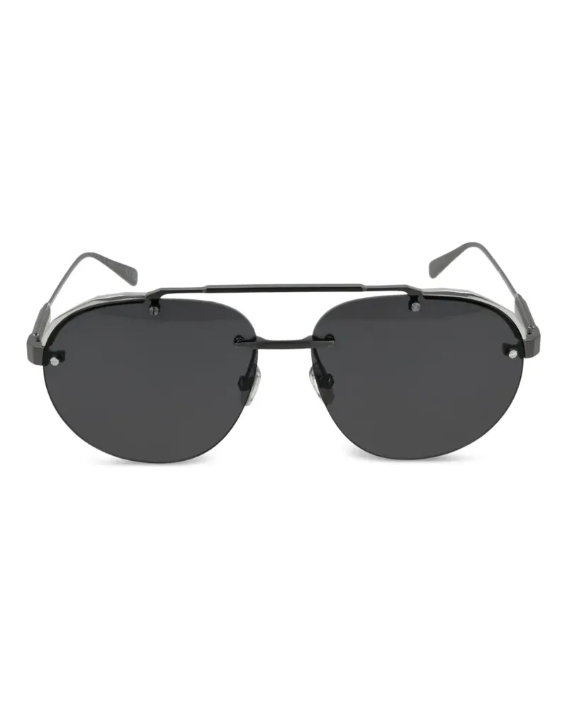 Bulgari Sonnenbrille mit Titan-Gestell - Schwarz Schwarz