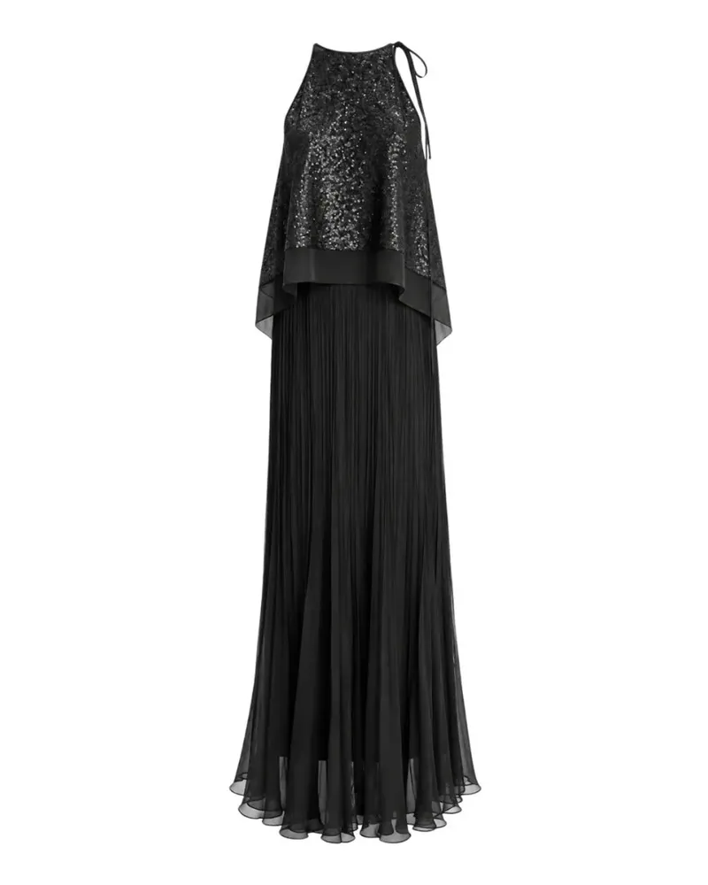Irina Schrotter Libra sequin-embellished pleated maxi dress - Schwarz Schwarz