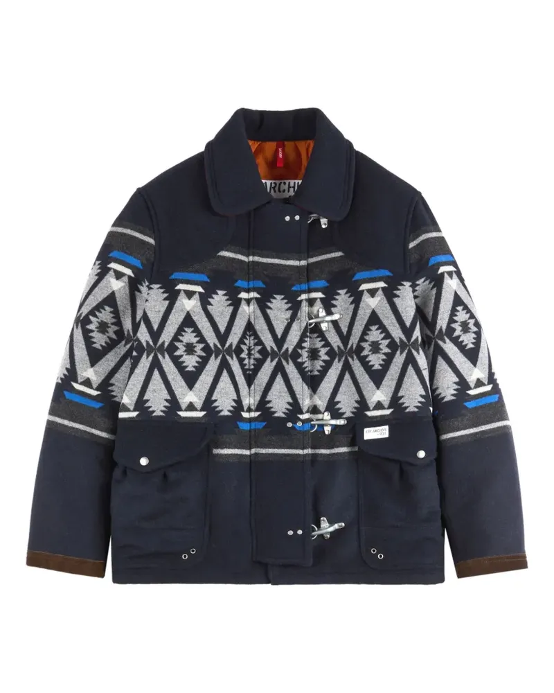 Fay 4 Ganci Jacquard-Mantel - Blau Blau