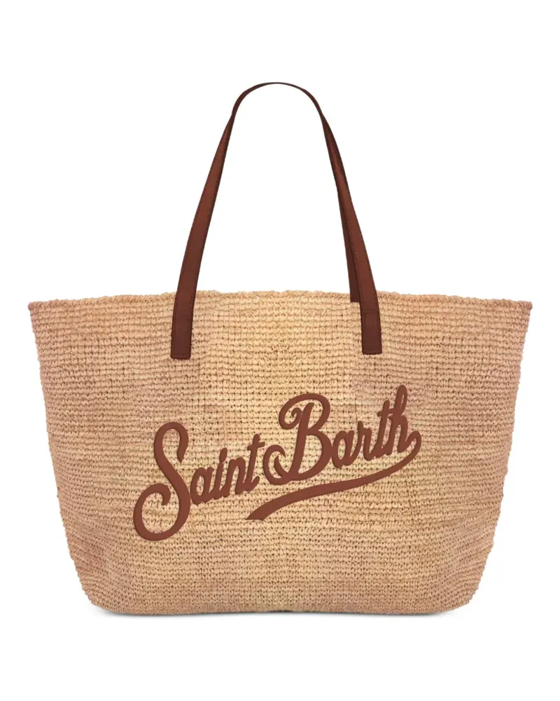 MC2 Saint Barth City raffia shoulder bag - Nude Nude