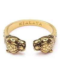 Nialaya Panther Ring mit Glanzoptik Gold