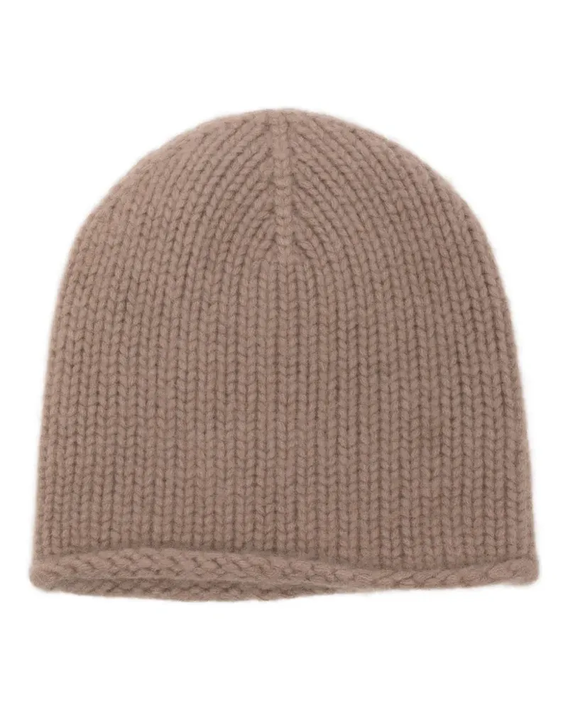 Liska Grob gestrickte Beanie - Braun Braun