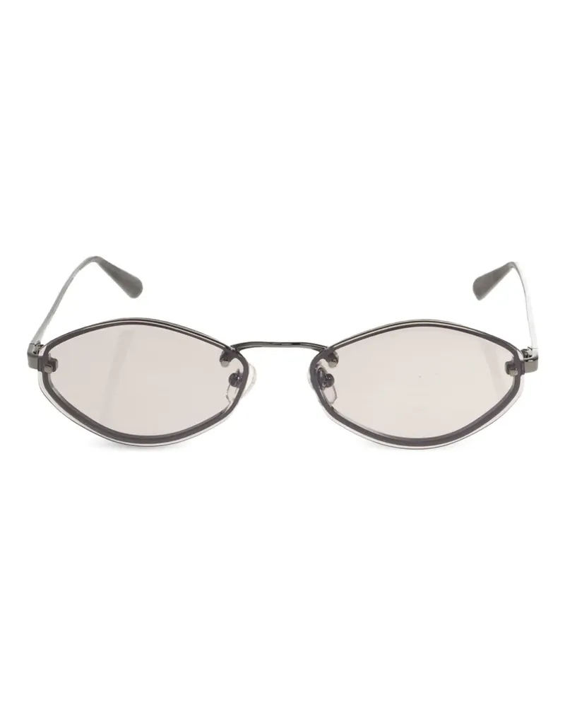 Jacquemus Sonnenbrille mit geometrischem Gestell - Silber Silber