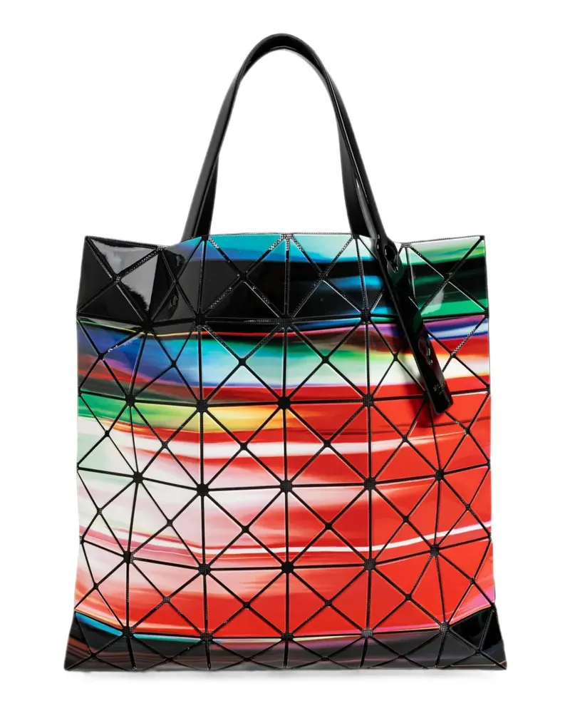 Issey Miyake Warp Tote Bag mit geometrischem Einsatz - Rot Rot