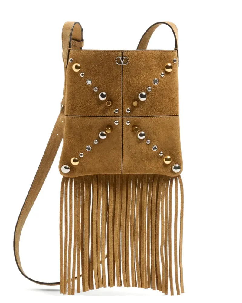 Valentino Garavani Kleine Nelcote Schultertasche - Braun Braun