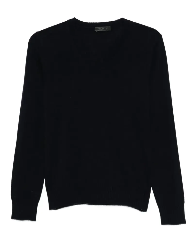 Prada Pullover mit V-Ausschnitt - Blau Blau