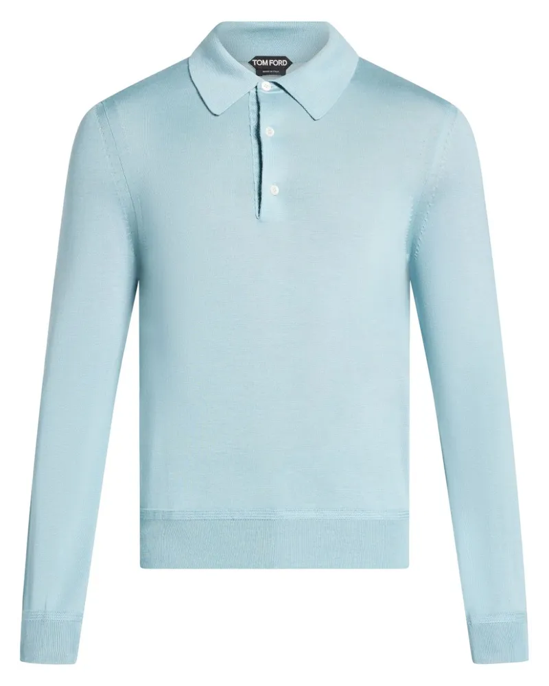 Tom Ford Gestricktes Poloshirt - Blau Blau