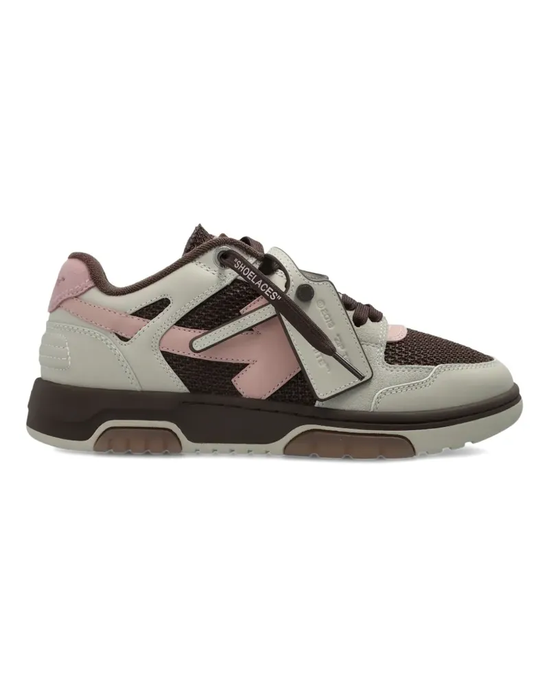 OFF-WHITE Out of Office arrow-motif panelled sneakers - Braun Braun