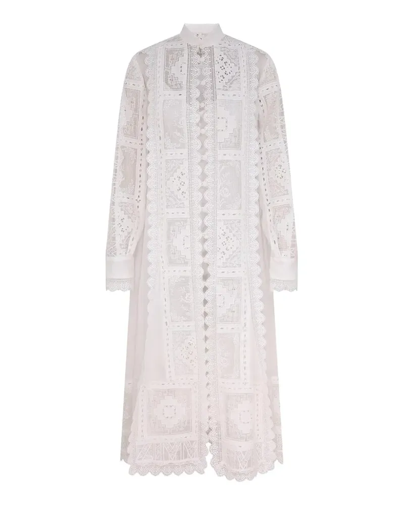 Zimmermann midi Aster embroidered midi dress - Weiß Weiß