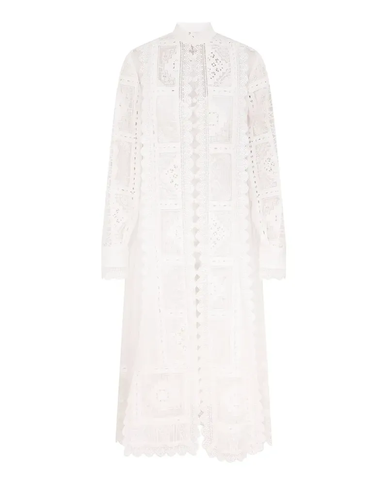 Zimmermann midi Aster embroidered midi dress - Weiß Weiß