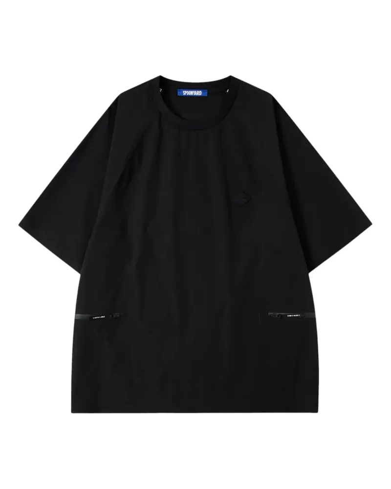 Spoonyard raglan-sleeve zip-pocket T-shirt - Schwarz Schwarz