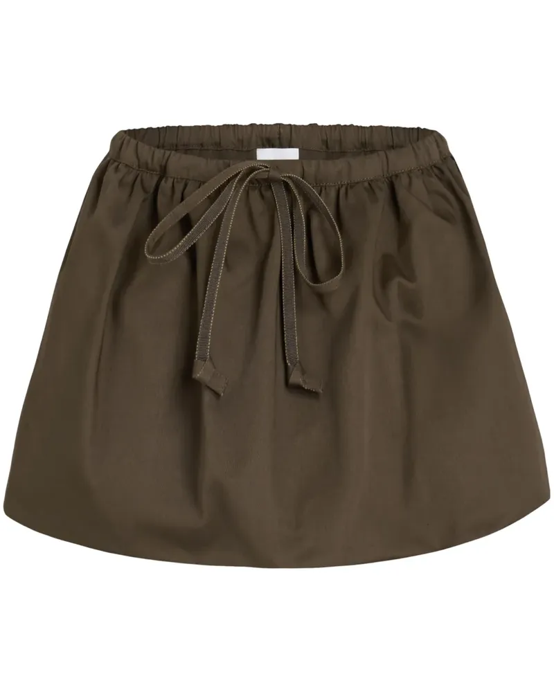 Patou Puffy Minirock aus Gabardine - Braun Braun