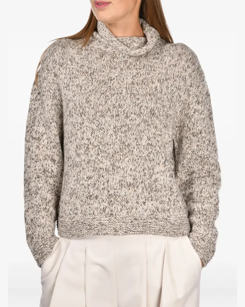 Gran Sasso Pullover mit Stehkragen - Nude Nude