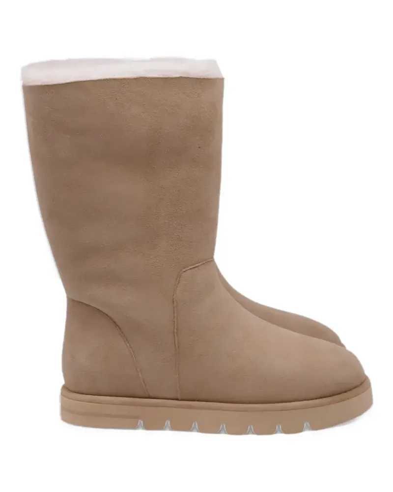 Stuart Weitzman 2020s Cozy Stiefel aus Wildleder - Nude Nude