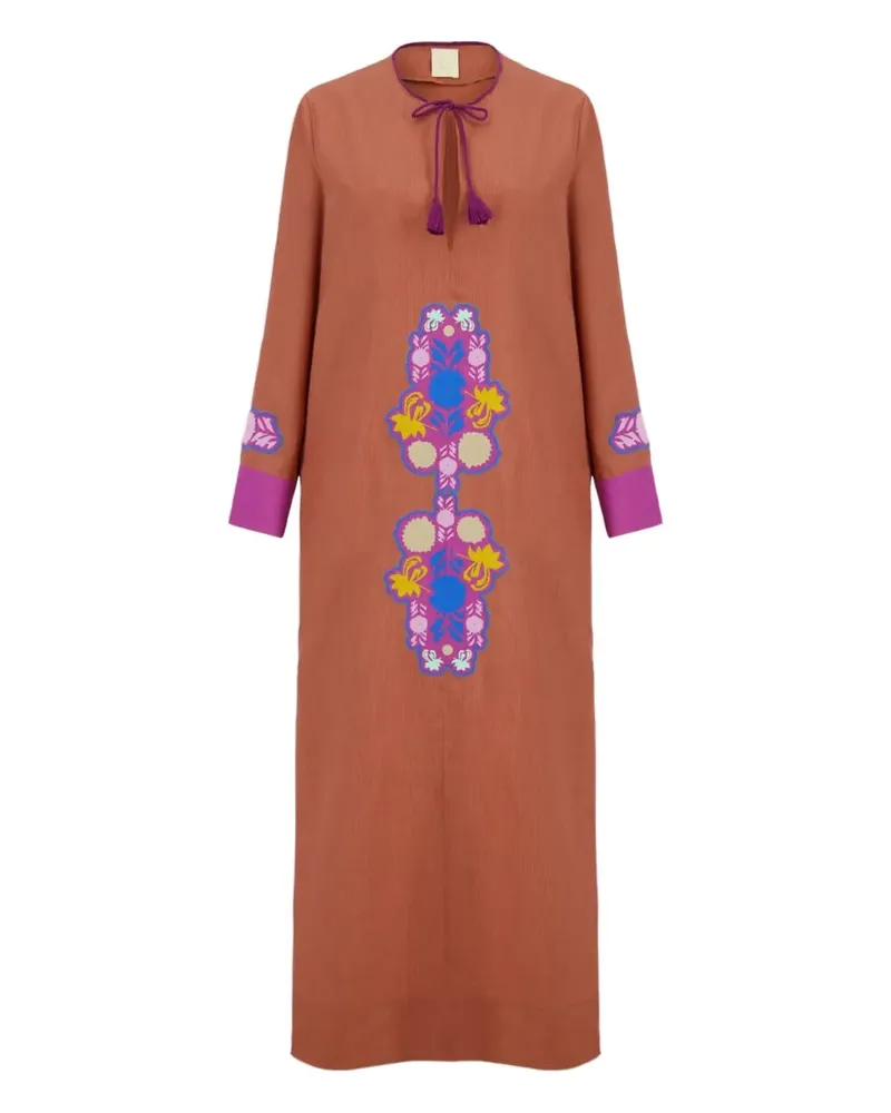 PAULA Leinenkleid im Patchwork-Look - CARAMELEMBR Caramelembr