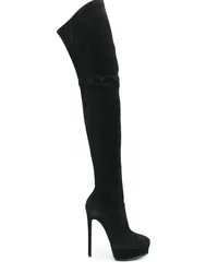 Casadei Overknee-Stiefel mit Stiletto-Absatz Schwarz