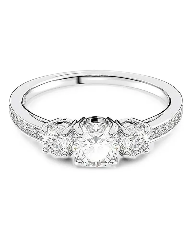 Swarovski Stilla Attract Ring mit drei Steinen - Silber Silber