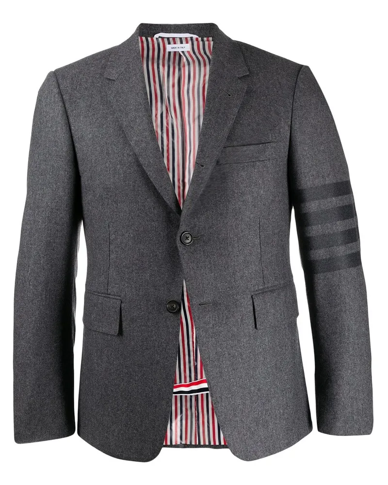 Thom Browne Einreihiges Bar Sakko - Grau Grau