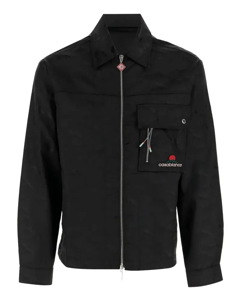 Casablanca Paris Hemdjacke mit Logo - Schwarz Schwarz