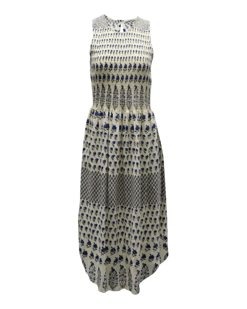 Ulla Johnson Gerafftes Kleid mit Blumen - Nude Nude