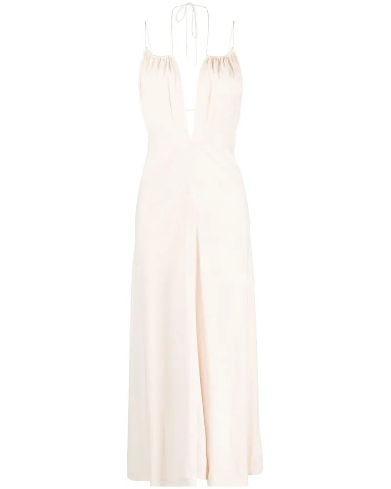 Totême Maxikleid mit Neckholder-Ausschnitt - Rosa Rosa