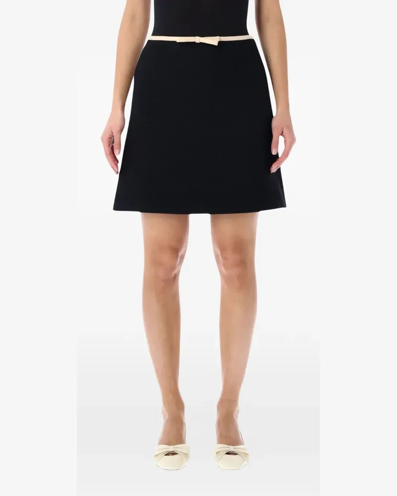 Valentino Garavani bow-trim mini skirt - Schwarz Schwarz