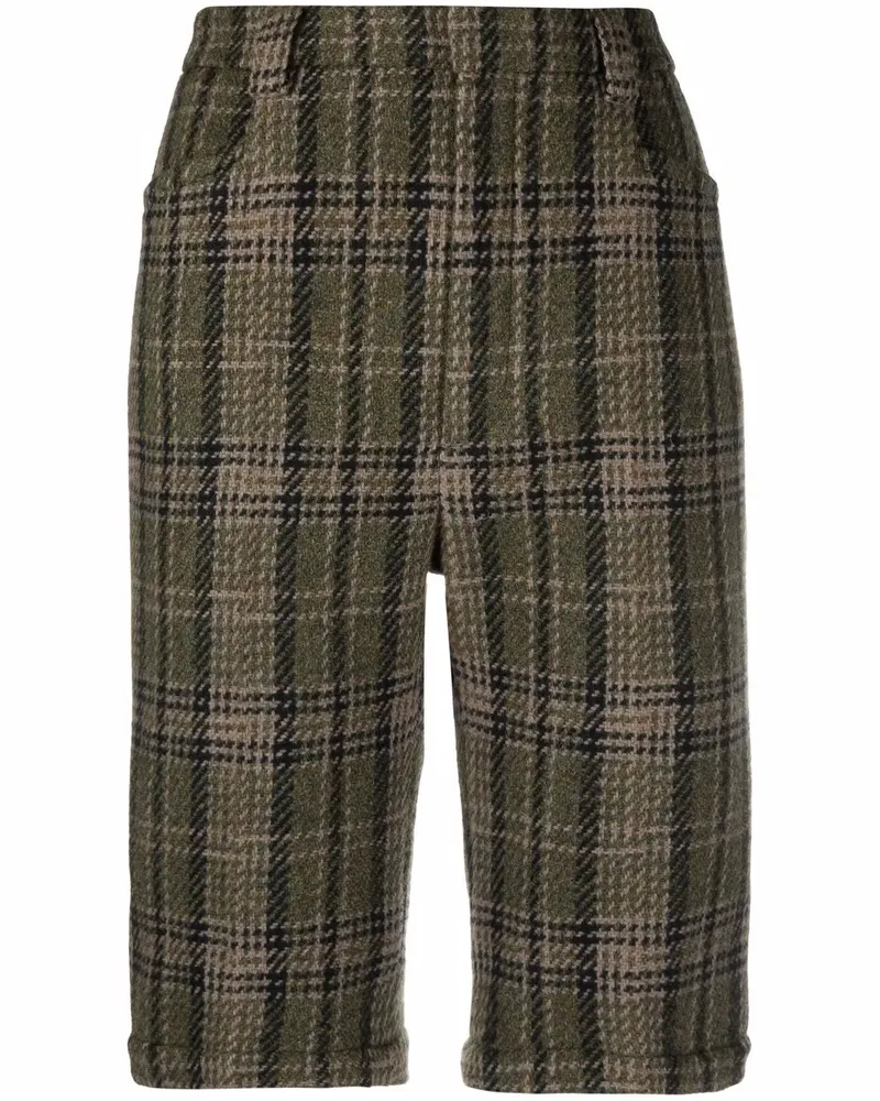 Saint Laurent Bermudas aus Tweed - Grün Grün