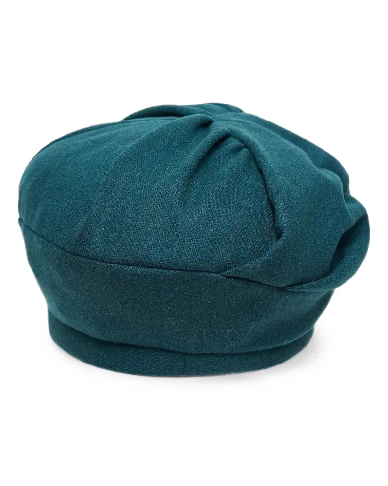 Yohji Yamamoto Geraffte Baskenmütze - Blau Blau