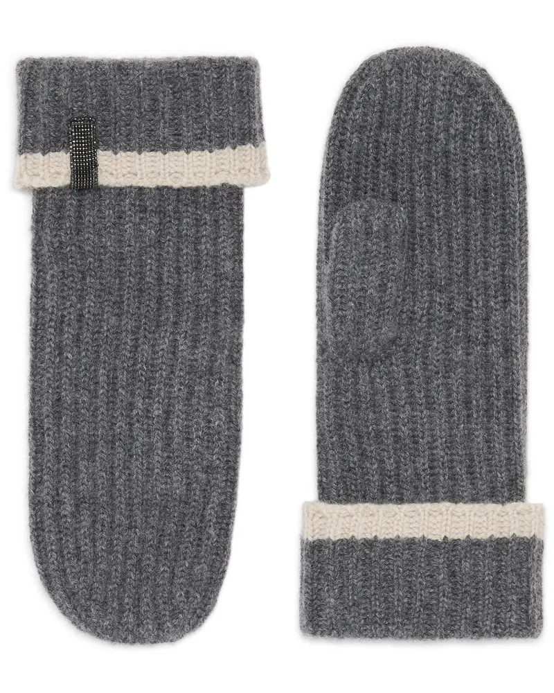Brunello Cucinelli Handschuhe aus Kaschmir - Grau Grau