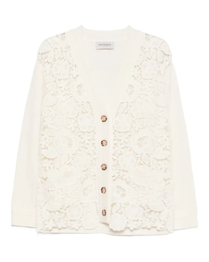 Ermanno Scervino Cardigan mit Spitzeneinsätzen - Nude Nude
