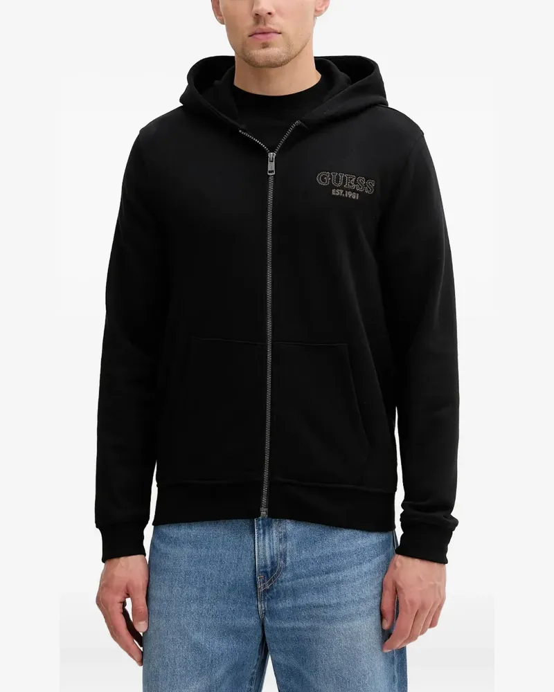 Guess Kapuzenjacke mit Reißverschluss - Schwarz Schwarz