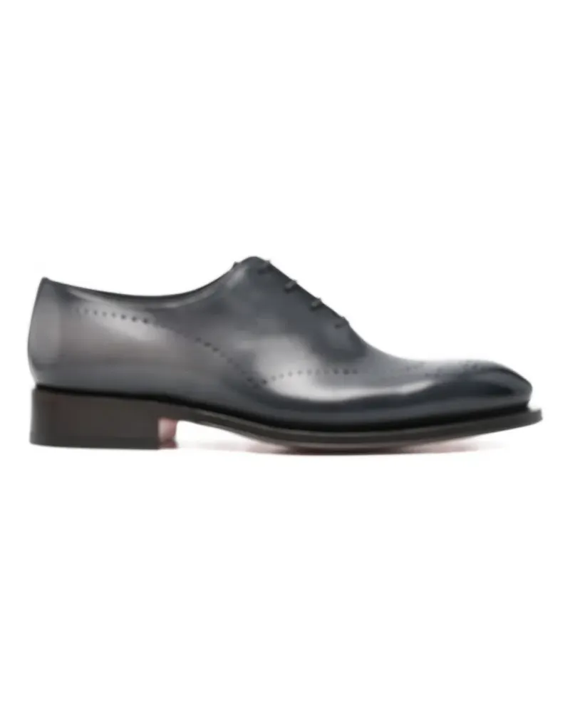 Santoni leather oxford shoes - Blau Blau
