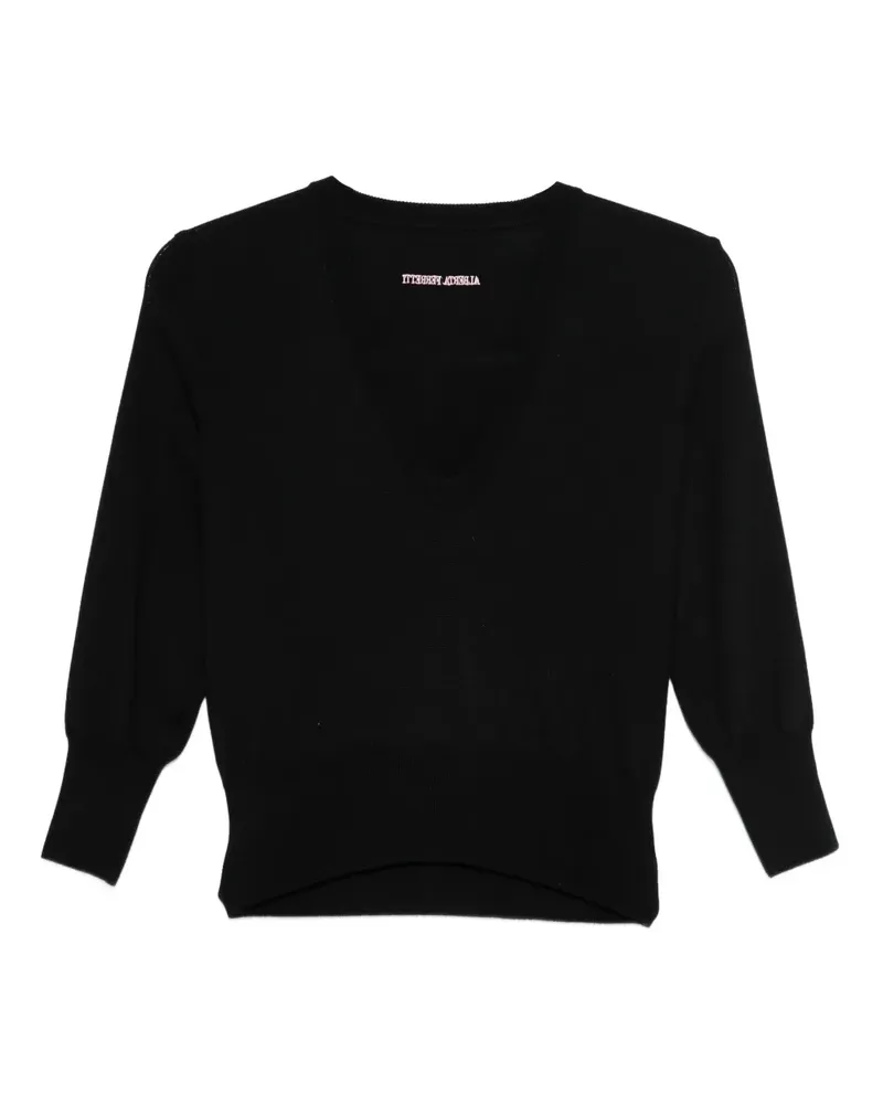Alberta Ferretti V-neck top - Schwarz Schwarz