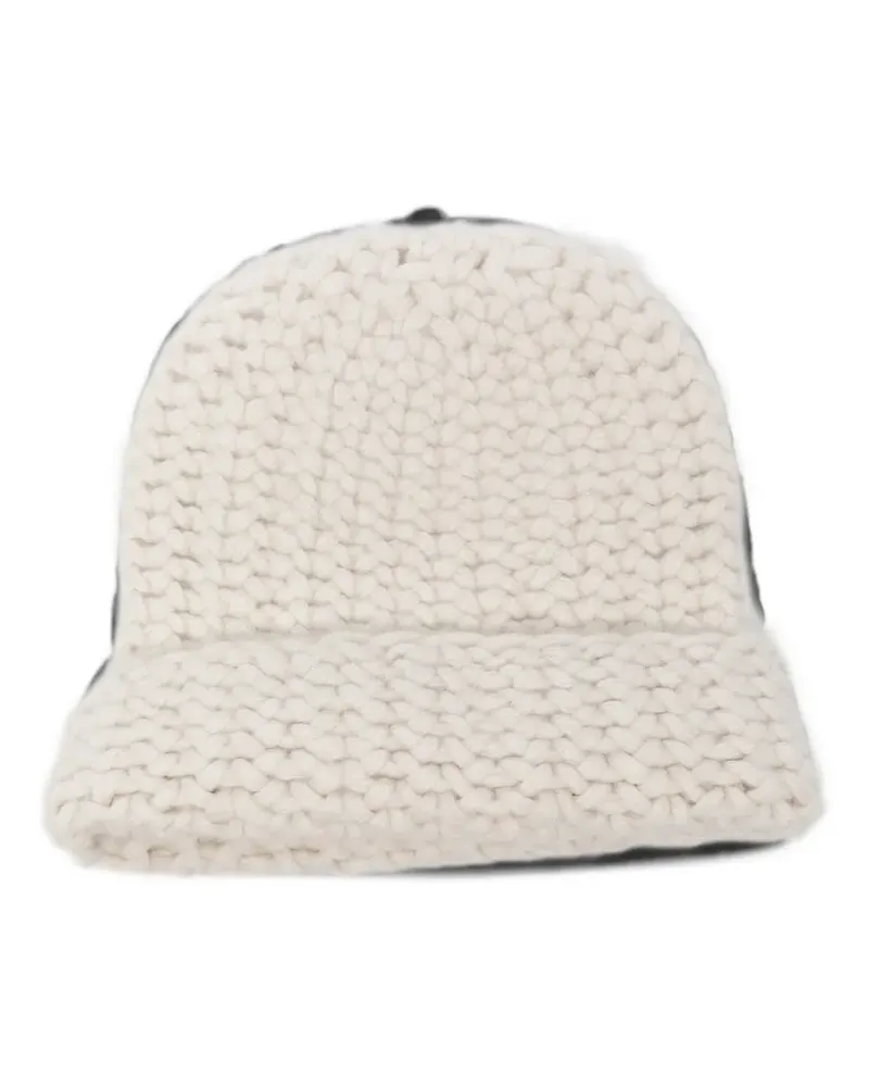 Liska chunky-knit cashmere beanie hat - Nude Nude