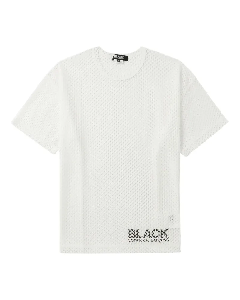 Comme des Garçons T-Shirt mit Mesh - Weiß Weiß