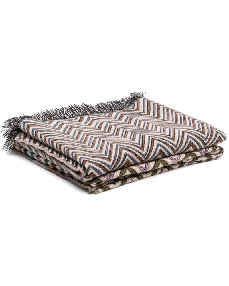 Missoni Home Decke mit Zickzackmuster - Nude Nude