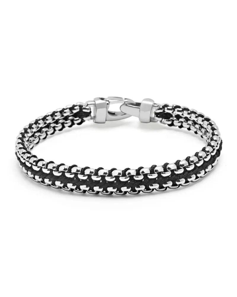 Nialaya Gewebtes Venezianerarmband 8mm - Silber Silber