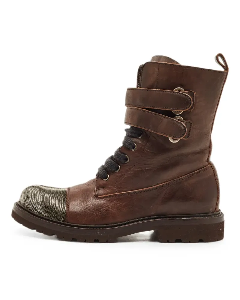 Brunello Cucinelli cap-toe combat boots - Braun Braun