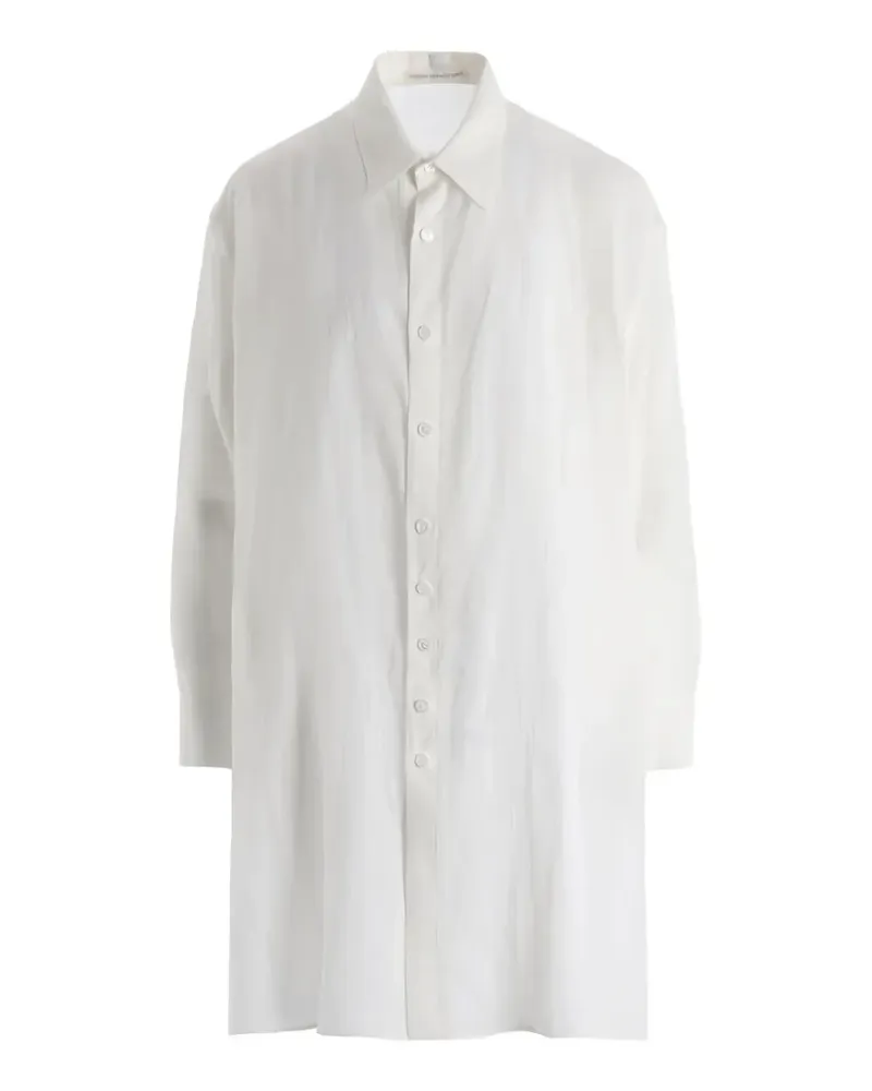 Yohji Yamamoto Langes Hemd - Weiß Weiß