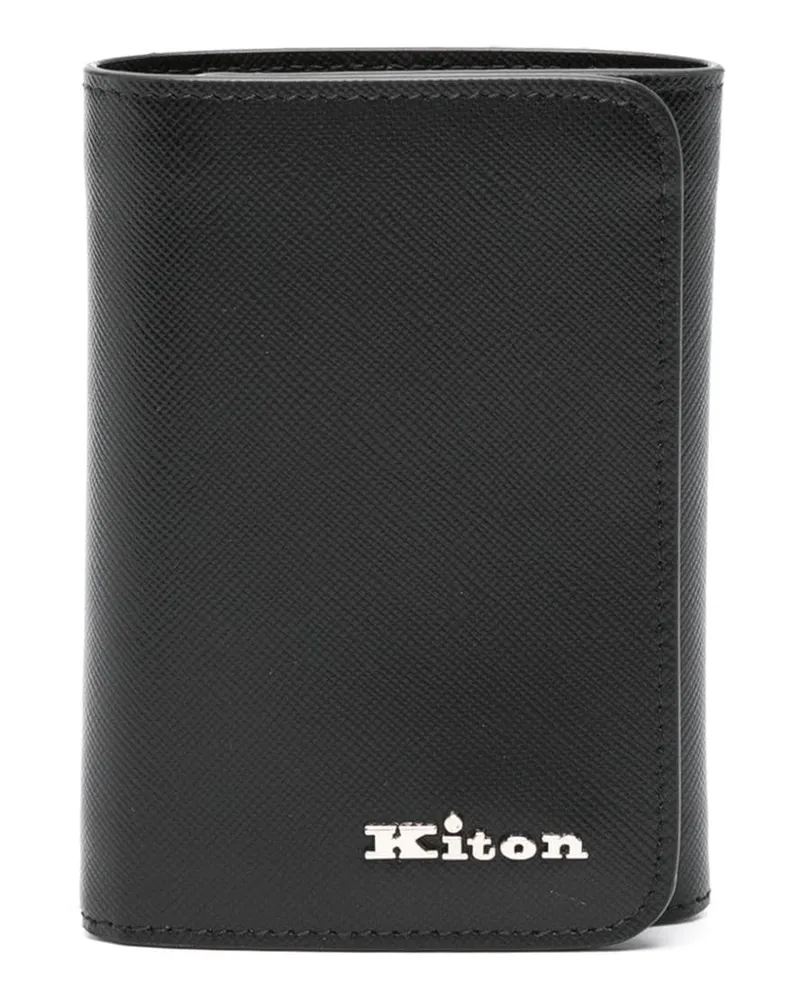 Kiton Portemonnaie mit Logo-Print Schwarz