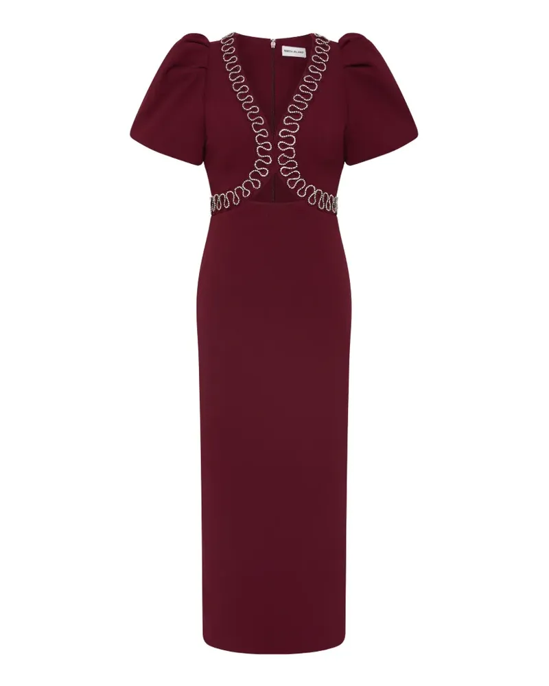 Rebecca Vallance Cava Midikleid mit Puffärmeln - Rot Rot