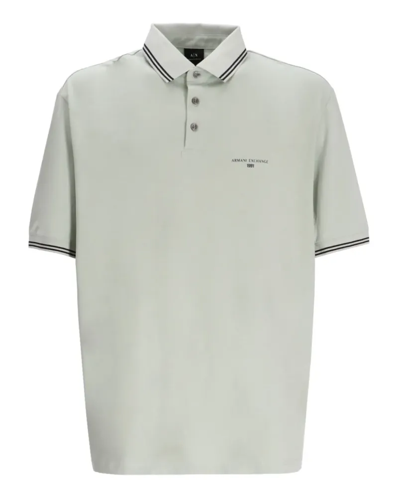 Armani Exchange Poloshirt mit Kontrastdetail - Grün Grün