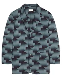 Dries van Noten Sakko mit geometrischem Print Blau