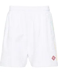 Casablanca Paris Shorts mit Monogramm-Prägung Weiß