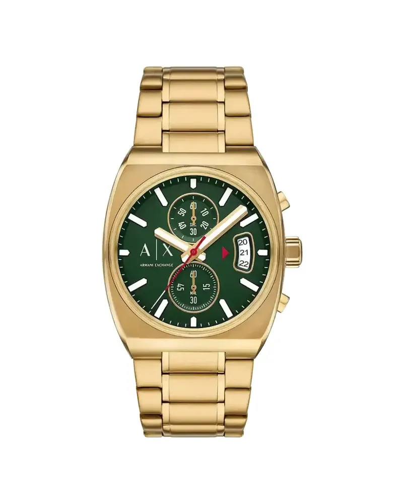 Armani Exchange Eckige Armbanduhr 44mm - Grün Grün