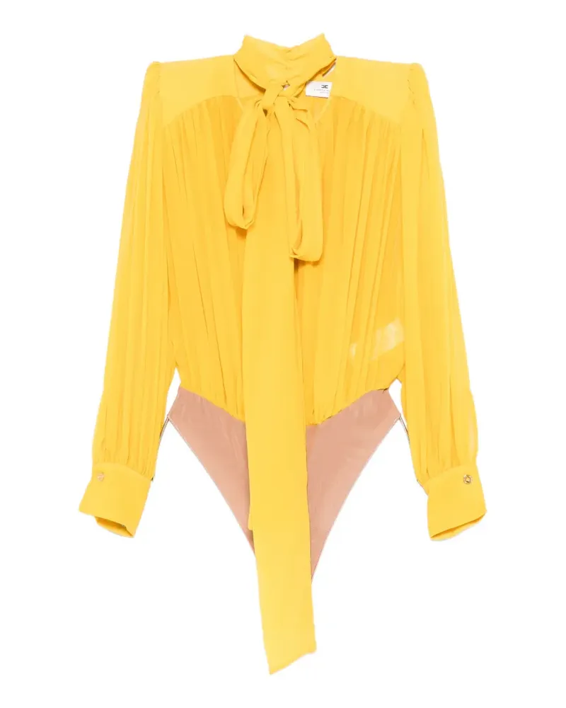 Elisabetta Franchi pleated tie bodysuit - Gelb Gelb
